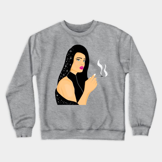 Feminist design cigar Crewneck Sweatshirt by Bluntdigiarts